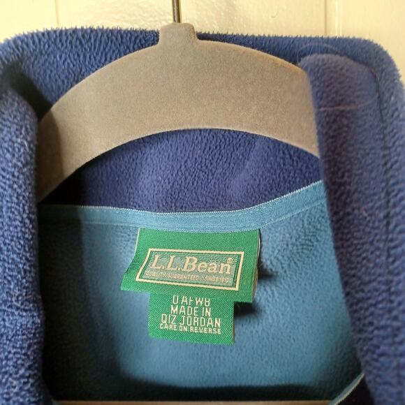 Vintage L.L. Bean Blue Full Zip Soft Fleece Vest Sleeveless Pockets Size M - Picture 6 of 9